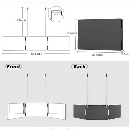 Cosmetic 3-Way Mirror