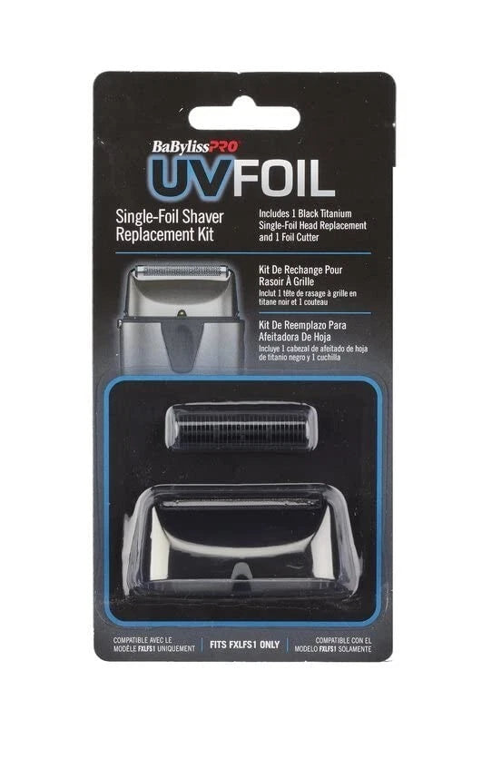 BaBylissPRO UVFOIL Single-Foil Shaver Replacement Kit Black Titanium FXLRF1