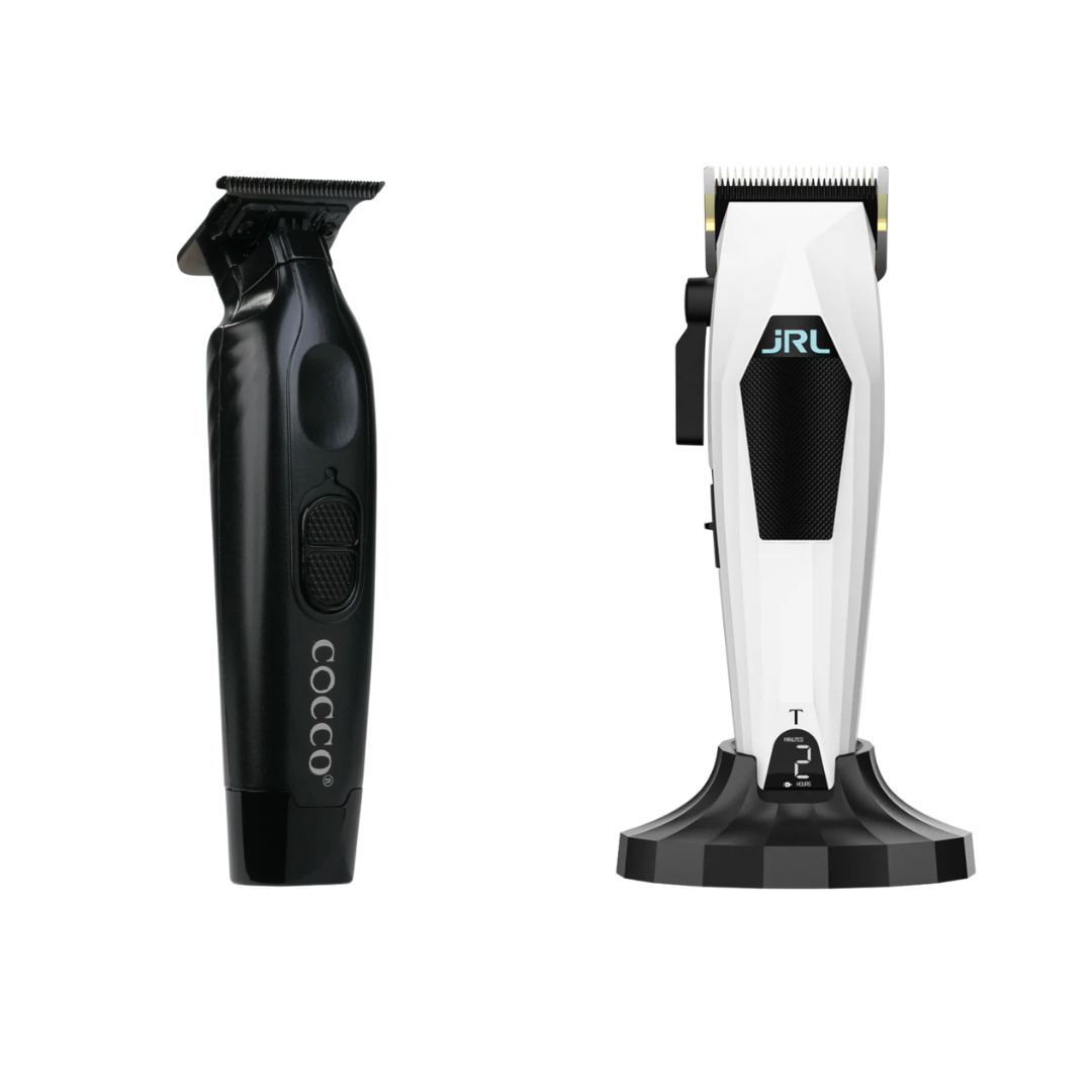JRL 3000C White Taper Clipper + Cocco Veloce Trimmer (Black)