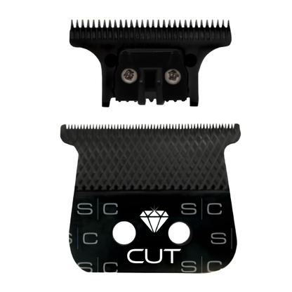 Black DLC Diamond Cut Wide Trimmer Blade and "The One" Cutter