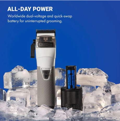 BaBylissPRO Limited Edition FXONE All-Metal Interchangeable White Clipper