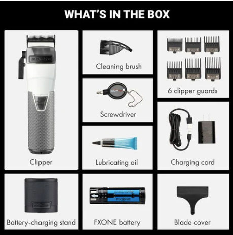 BaBylissPRO Limited Edition FXONE All-Metal Interchangeable White Clipper