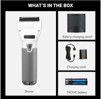 BaBylissPRO Limited Edition FXONE All-Metal Interchangeable White Shaver