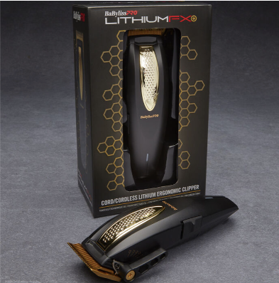 BaBylissPRO LithiumFX Cord/Cordless Clipper (Black/Gold)