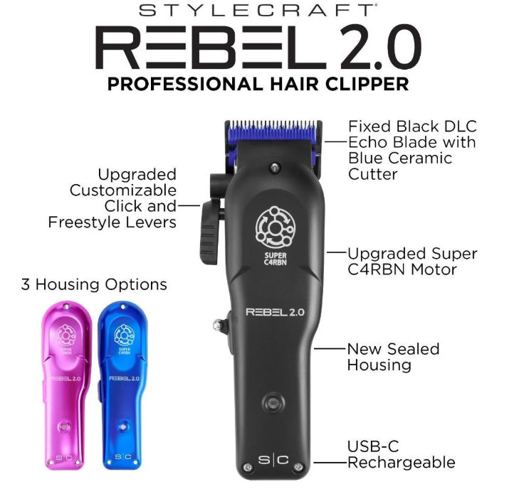 StyleCraft Pro Rebel 2.0 Professional Modular Clipper