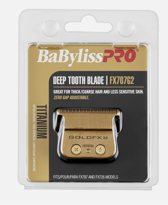 BabylissPRO Deep Tooth Blade GoldFX 2.0 FX707G2