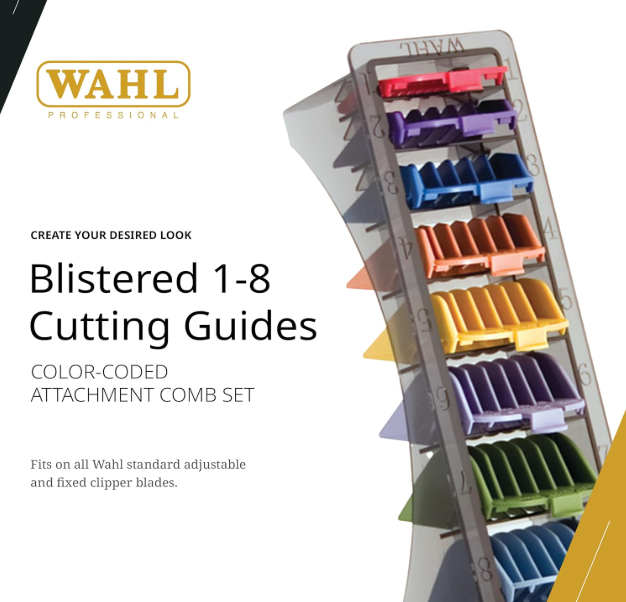 Wahl Clipper Colored Plastic Cutting Guides Set