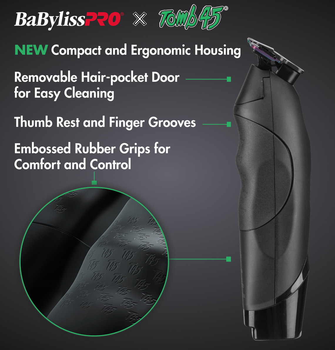 BabylissPro X Tomb45 Professional Wireless-Charging Trimmer