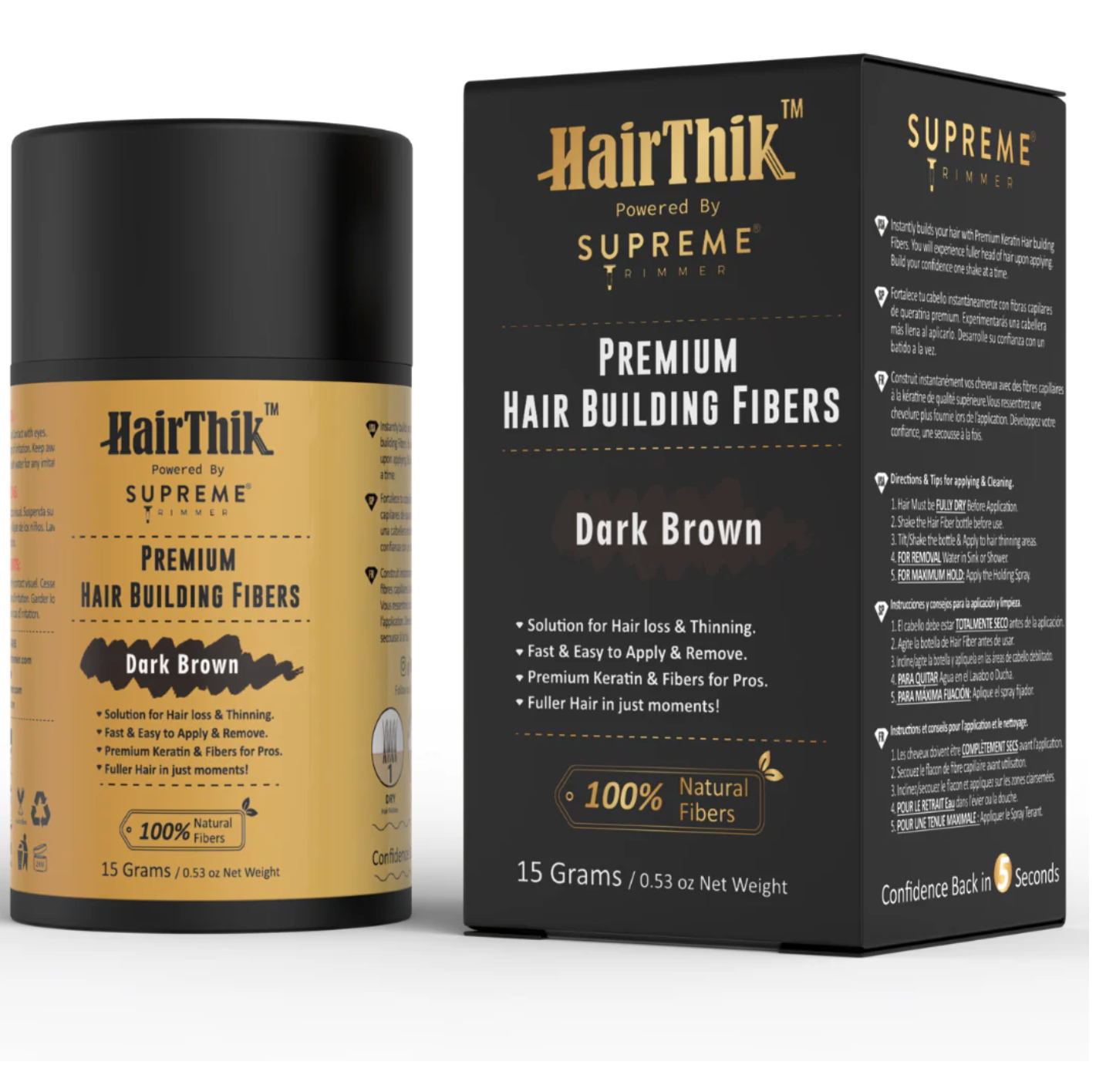 Supreme Trimmer HairThik Premium Hair Building Fibers 15g