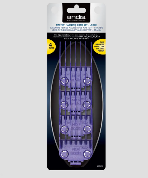 ANDIS Master Dual Magnet Comb Set 4ct