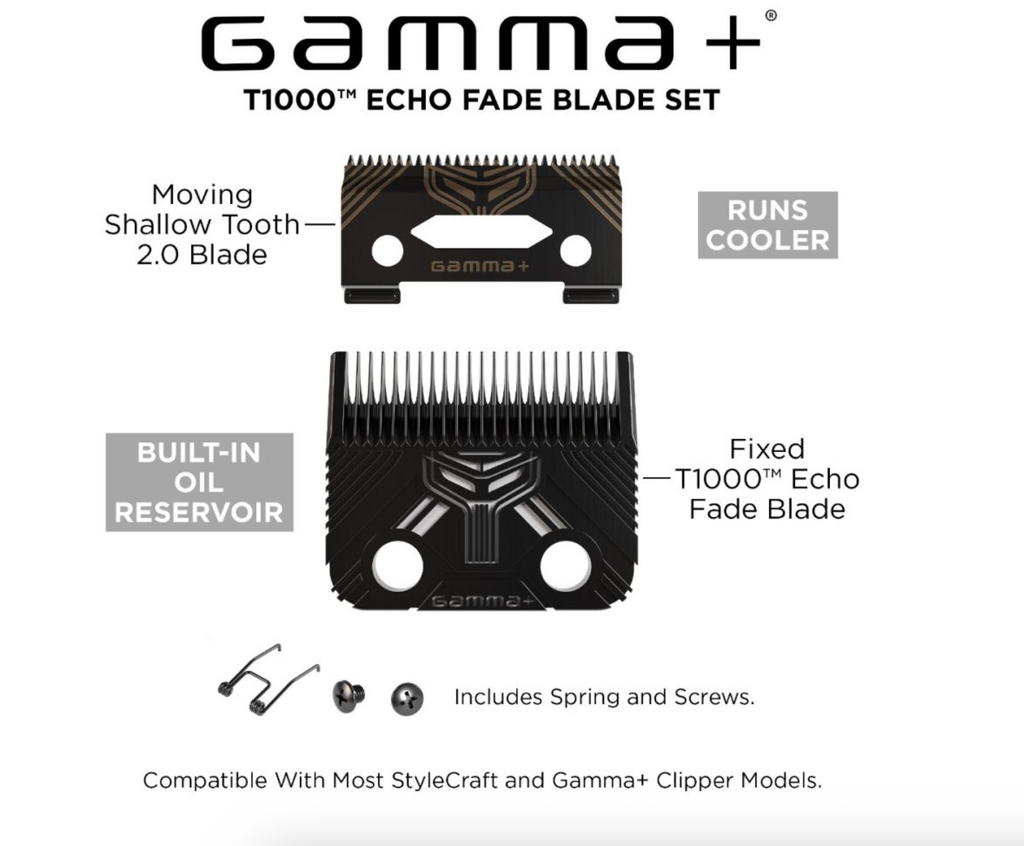 Gamma+ T1000 Echo Fade Blade Set Replacement Blade