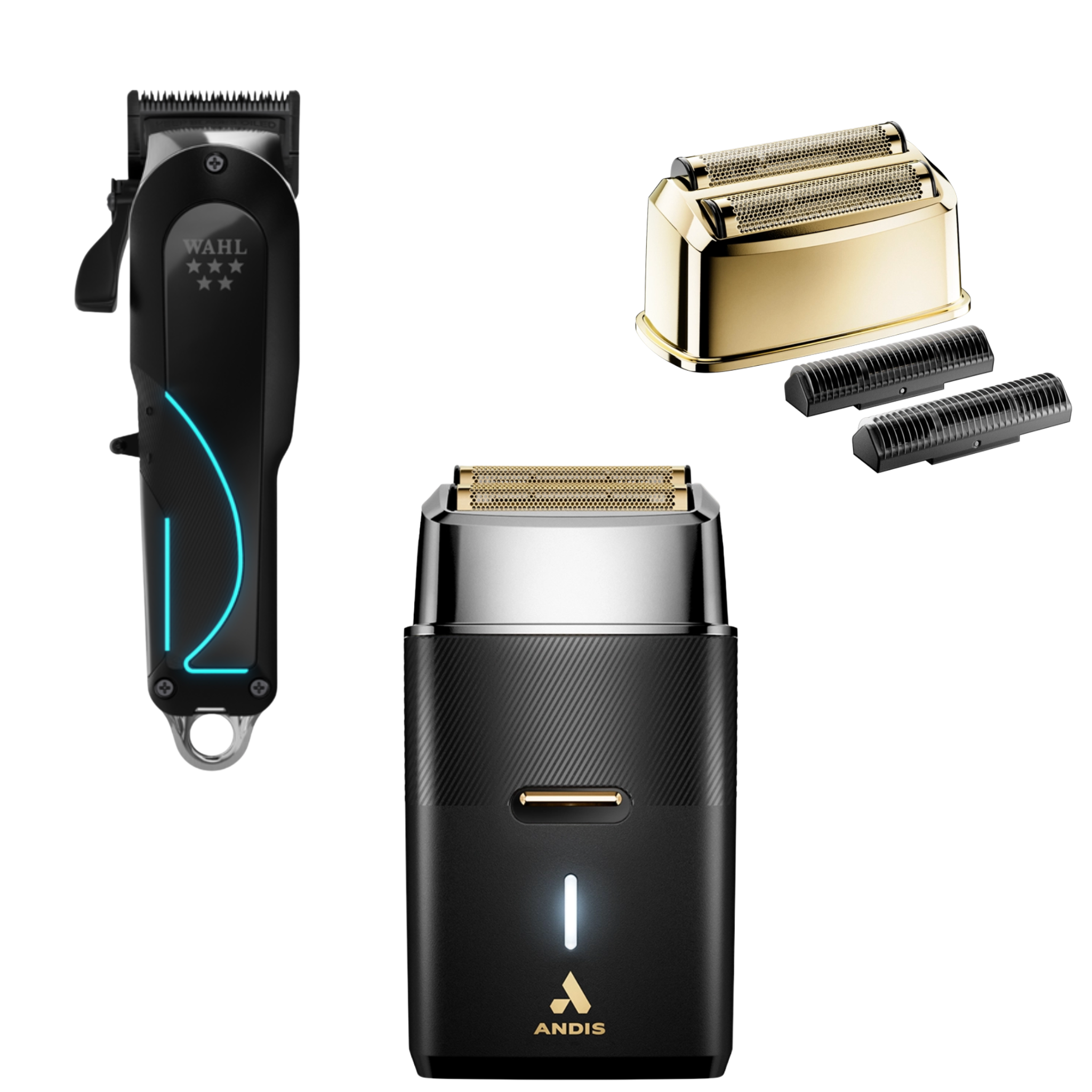 Andis ProFoil II Shaver + Andis ProFoil II Replacement Foil + Wahl Senior 2.0 Professional Clipper