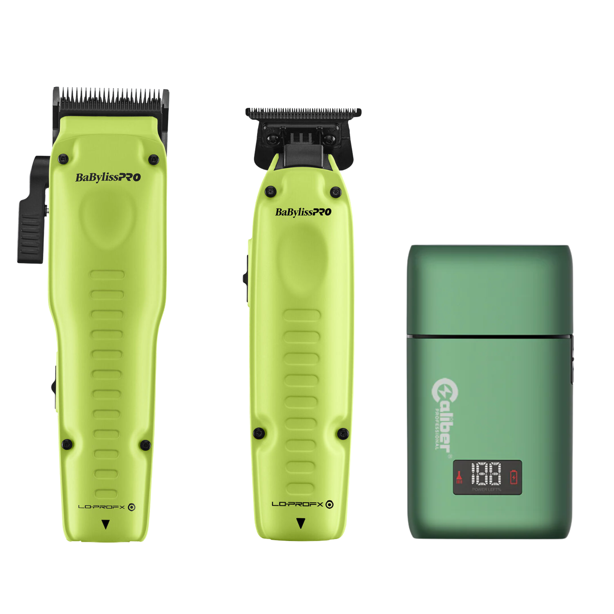 BaBylissPRO FXONE Lo-ProFX Limited Edition Neon Clipper + Trimmer + Caliber Solo Shaver