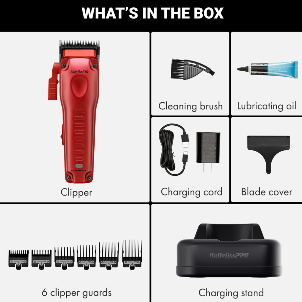 BaBylissPRO Limited Edition LO-PROFX Compact Clipper (Red)