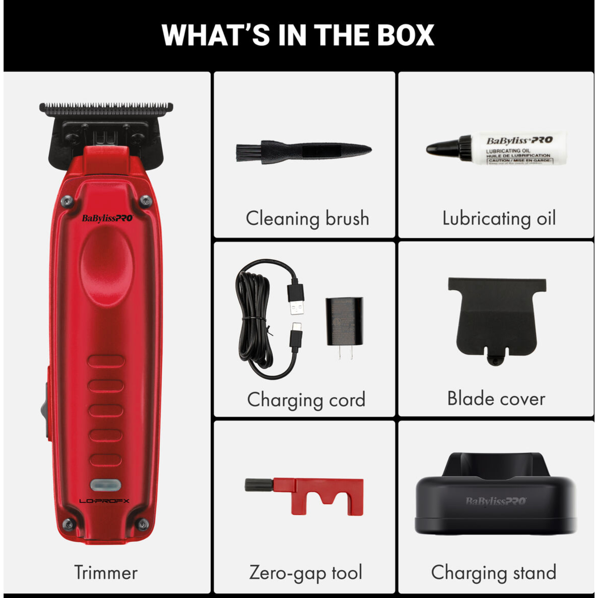 BaBylissPRO Limited Edition LO-PROFX Compact Trimmer (Red)