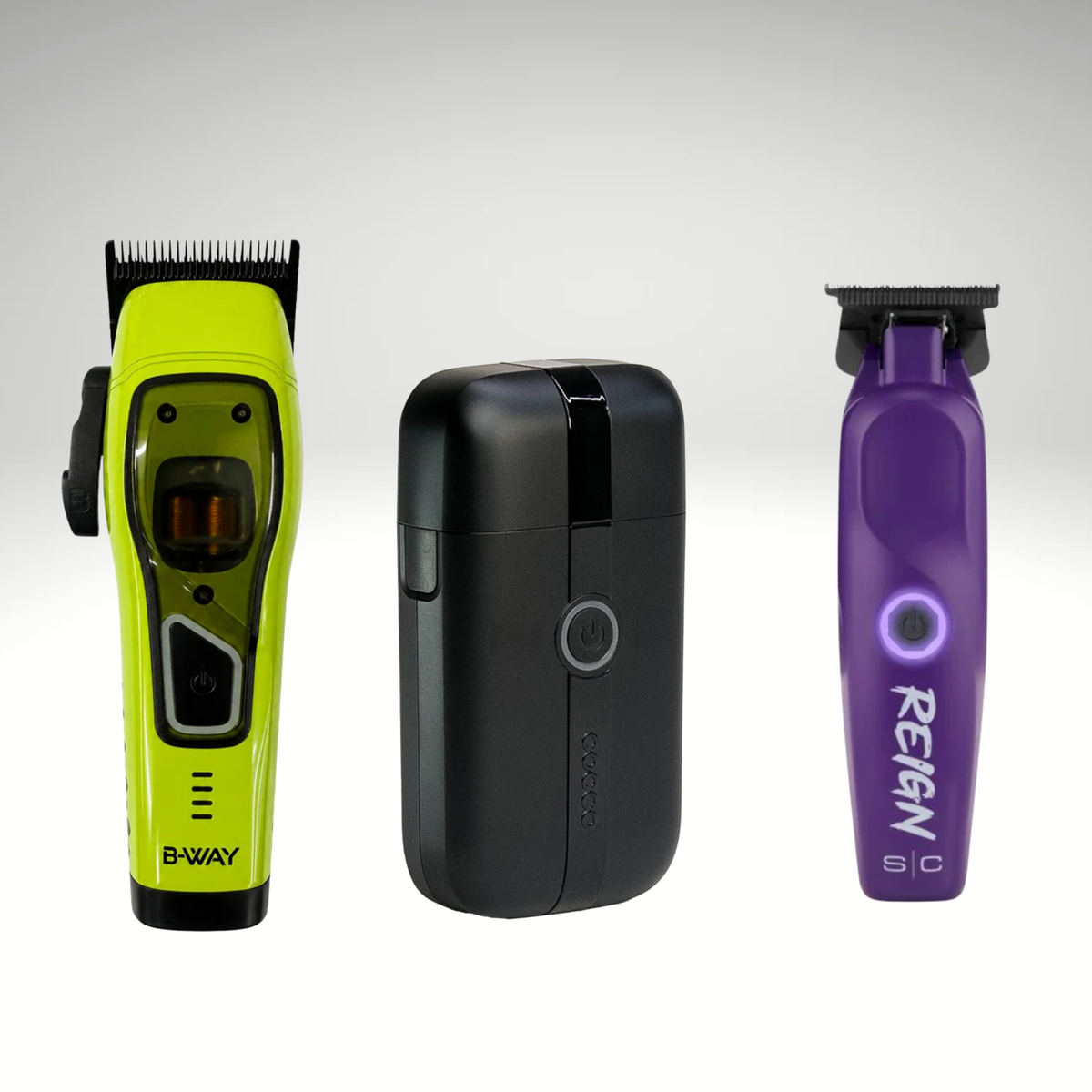 B-WAY Linear Clipper (Green) + StyleCraft Reign Trimmer + Cocco Lite Shaver