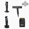 JRL Diamante Clipper + Cocco Carbon Fiber Trimmer + Gamma+ BoostedUp Shaver + JRL Forte Hair Dryer (Black)