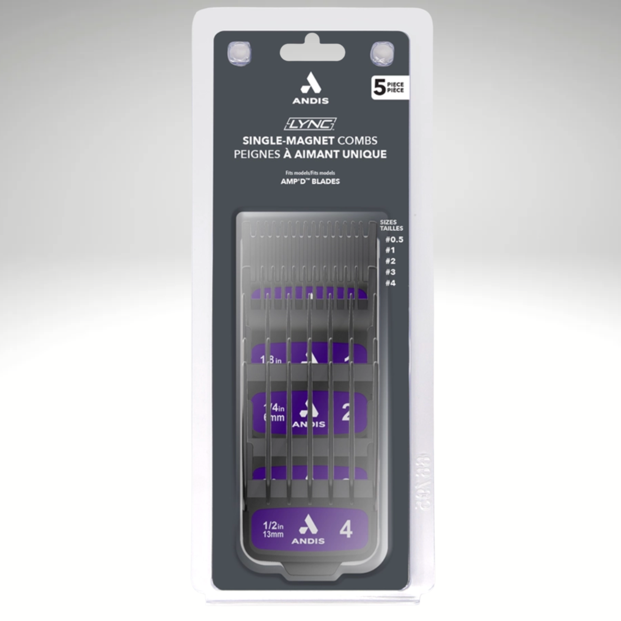 Andis AMP'D Magnetic Comb Set (5PCS)