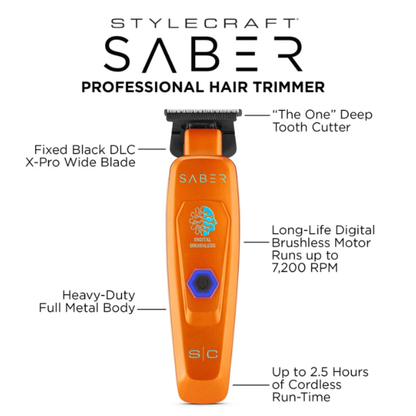 StyleCraft Saber Professional Trimmer (Orange)