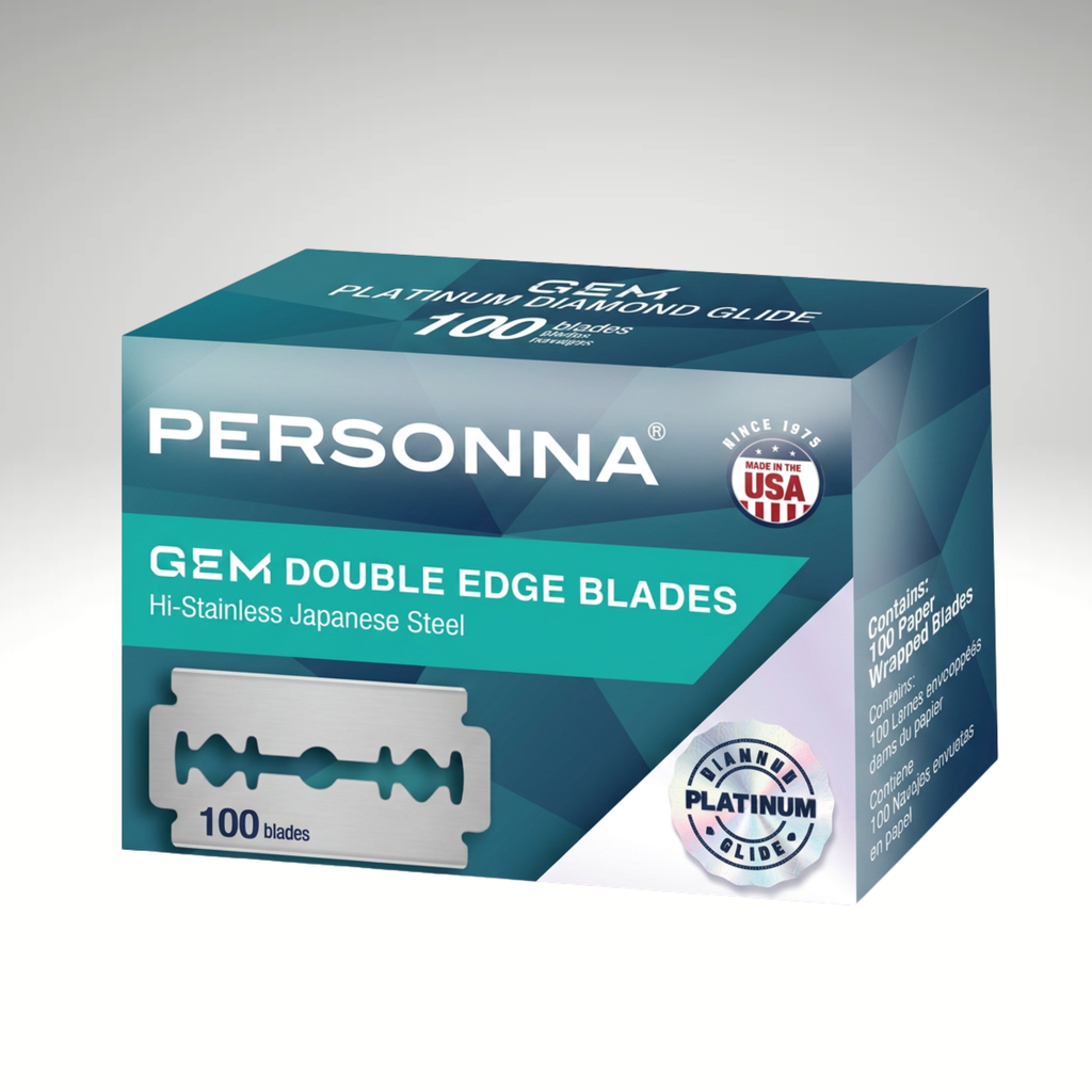 Personna Gem Double Edge Blades Diamond Platinum Coated - 100CT