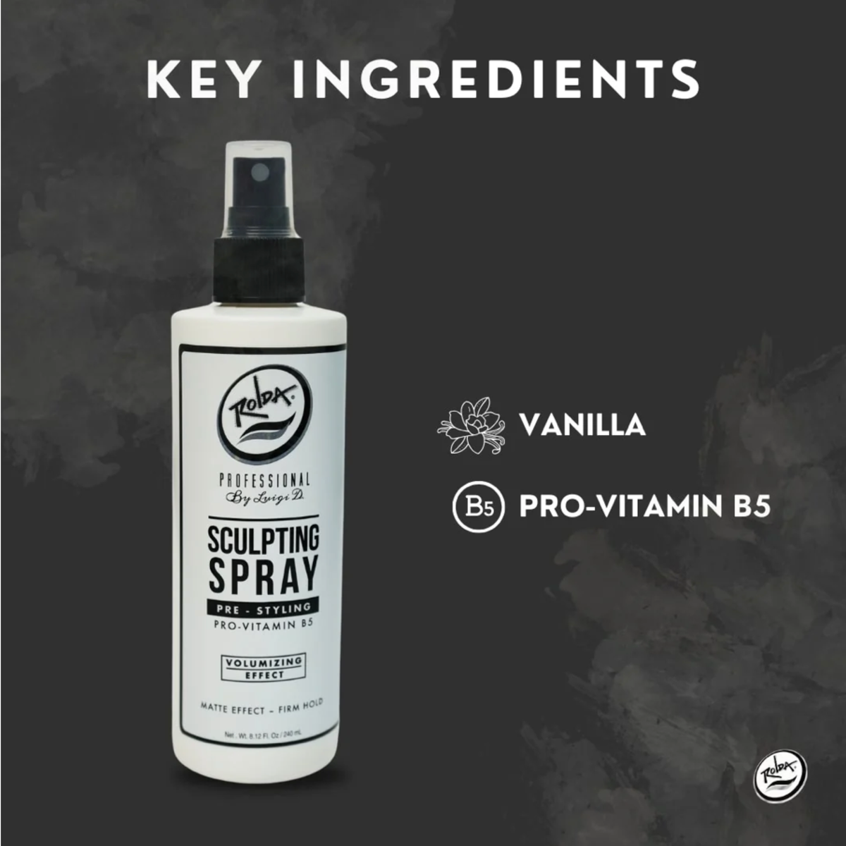 Rolda Hair Sculpting Spray Pre-Styling Pro-Vitamin B5 - Matte Effect - Firm Hold