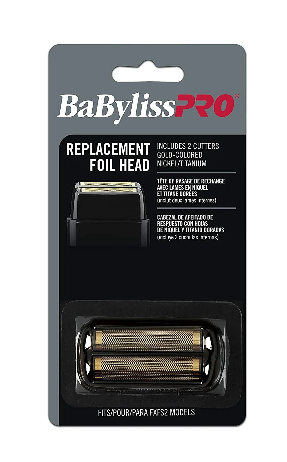 BaBylissPRO FX2 Double Foil Replacement Shaver Head Gray FXRF2GY