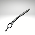 SB Straight Edge Feather Razor Holder Matte Black With Swivel