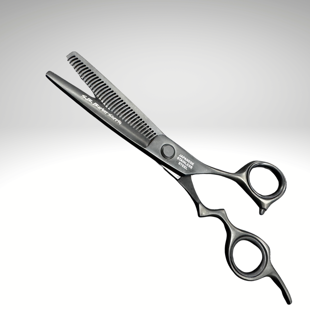 SB 6" Thinning Shears Matte Black Japanese Stainless Steel ST-60BL