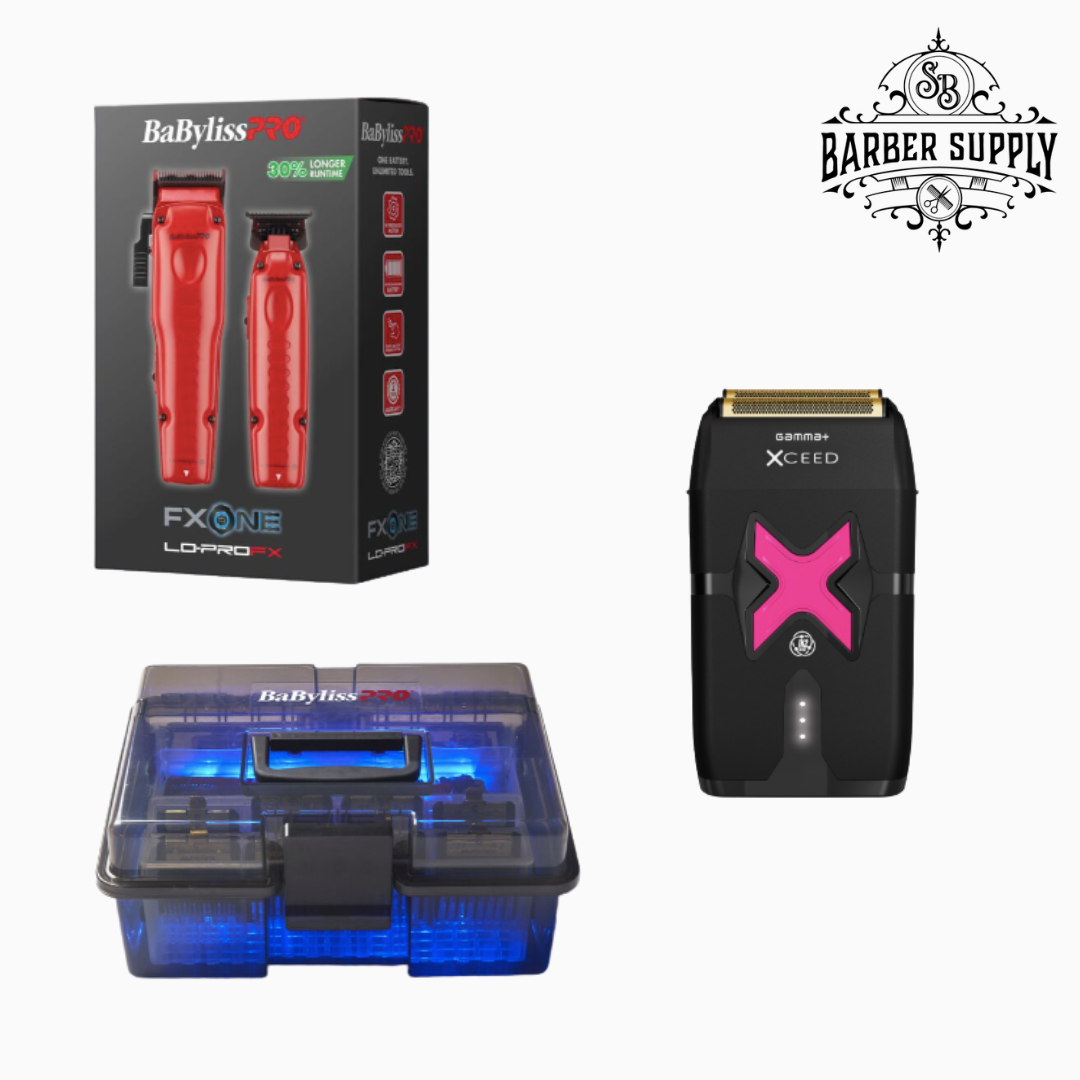 BaByliss FXONE LOPROFX Clipper/Trimmer & Gamma+ XCEED Shaver & BaByliss Barbersonic